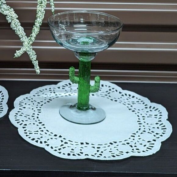 Cactus Margarita Bundle of Two 1- cactus tumbler 1- margarita glass - Picture 4 of 11